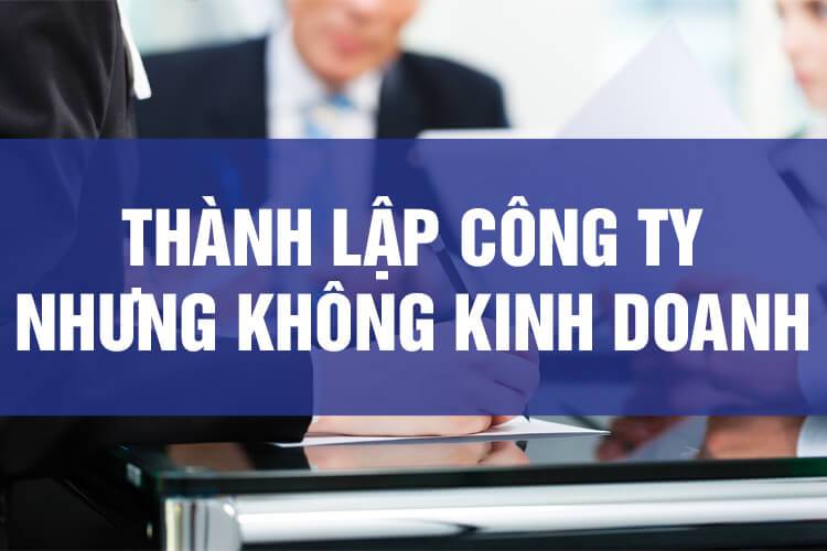 Thủ Tục Thành Lập Công Ty Nhưng Không Kinh Doanh?